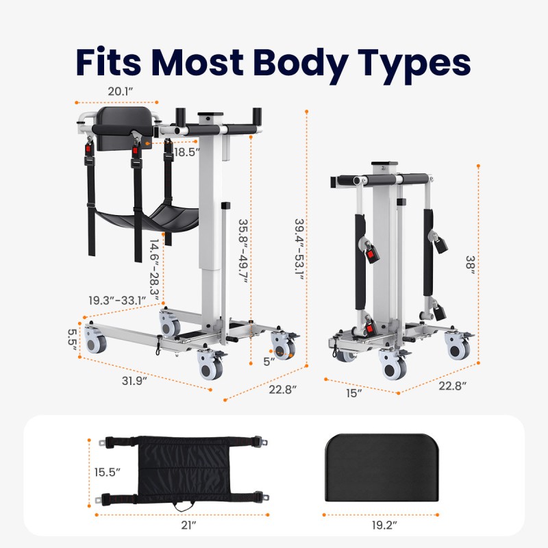 Lightweight folding wheelchair with cushioned seat, ideal for mobility and rehabilitation equipment needs.