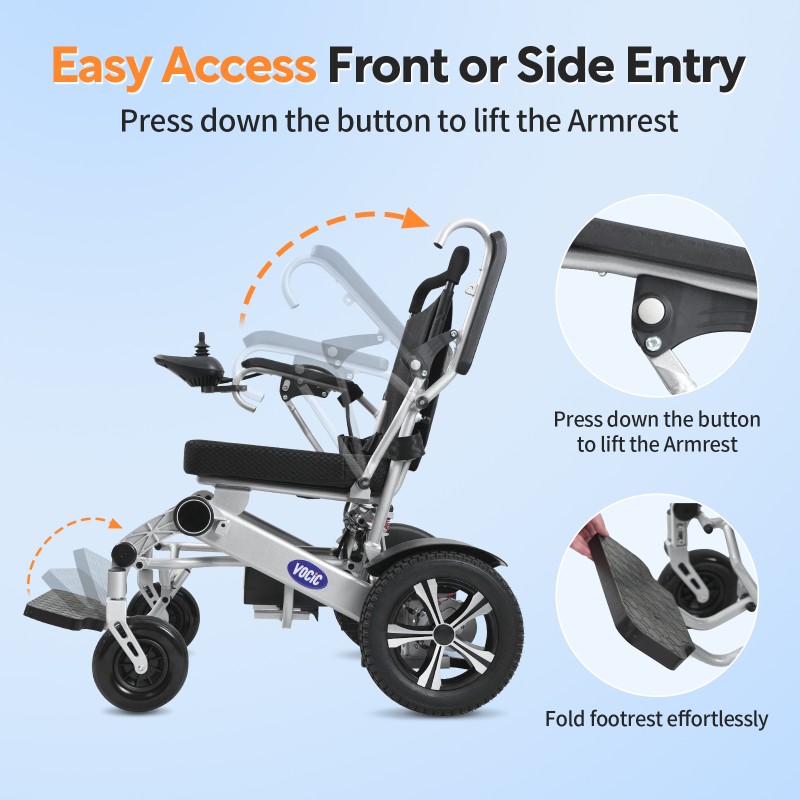 Lightweight folding wheelchair with cushioned seat, ideal for mobility and rehabilitation from Onesource DME Georgia.