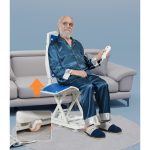 Lightweight folding wheelchair with cushioned seat, ideal for mobility and rehabilitation from Onesource DME Georgia.