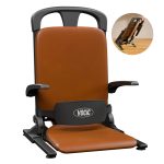 Lightweight manual wheelchair with cushioned seat, ideal for mobility and rehabilitation equipment needs.