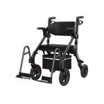 Close-up of a durable medical wheelchair with cushioned seat, ideal for mobility and rehabilitation support.